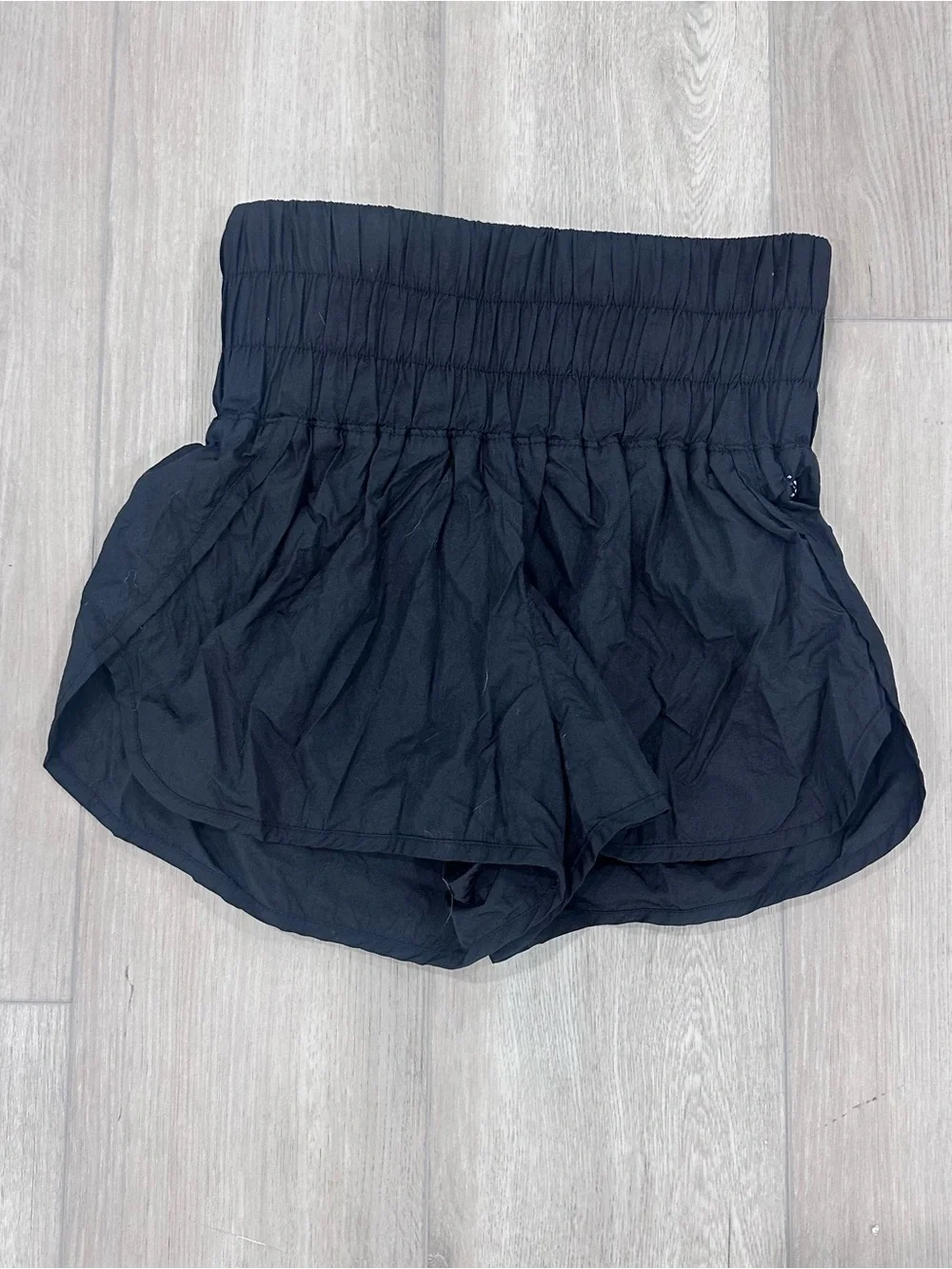 Free people movement the way home run high rise shorts small black and grey